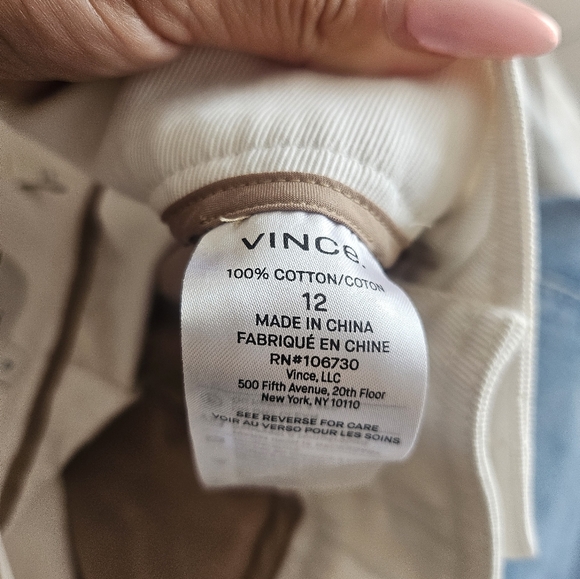 Vince Cotton Straight Leg Trouser Size 12 - Picture 5 of 7